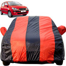 Autofact Getz Car Cover - EasyShield - Car Body Cover for Hyundai Getz - With Mirror Pockets, Triple Stitched, Bottom Fully Elastic, Adjustable Belt and Buckle (Red Blue Stripes)