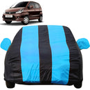 Autofact Zen Estilo Car Cover - EasyShield - Car Body Cover for Maruti Zen Estilo - With Mirror Pockets, Triple Stitched, Bottom Fully Elastic, Adjustable Belt and Buckle (Teak Blue Stripes)