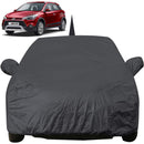 Autofact i20 Active Car Cover - EasyShield - Car Body Cover for Hyundai i20 Active - With Mirror Pockets, Triple Stitched, Bottom Fully Elastic, Adjustable Belt and Buckle (Grey 190T)