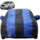 Autofact Redi Go Car Cover - EasyShield - Car Body Cover for Nissan Redi Go - With Mirror Pockets, Triple Stitched, Bottom Fully Elastic, Adjustable Belt and Buckle (Royal Blue Stripes)