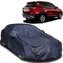 Autofact Seltos Car Cover - EasyShield - Car Body Cover for Kia Seltos - With Mirror Pockets, Triple Stitched, Bottom Fully Elastic, Adjustable Belt and Buckle (Navy 190T)