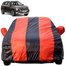 Autofact Alcazar Car Cover - EasyShield - Car Body Cover for Hyundai Alcazar - With Mirror Pockets, Triple Stitched, Bottom Fully Elastic, Adjustable Belt and Buckle (Red Blue Stripes)