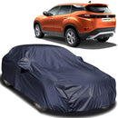 Autofact Harrier Car Cover - EasyShield - Car Body Cover for Tata Harrier - With Mirror Pockets, Triple Stitched, Bottom Fully Elastic, Adjustable Belt and Buckle (Navy 190T)