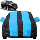 Autofact Lodgy Car Cover - EasyShield - Car Body Cover for Renaults Lodgy - With Mirror Pockets, Triple Stitched, Bottom Fully Elastic, Adjustable Belt and Buckle (Teak Blue Stripes)