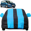 Autofact Ritz Car Cover - EasyShield - Car Body Cover for Maruti Ritz - With Mirror Pockets, Triple Stitched, Bottom Fully Elastic, Adjustable Belt and Buckle (Teak Blue Stripes)