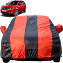 Autofact Bolt Car Cover - EasyShield - Car Body Cover for Tata Bolt - With Mirror Pockets, Triple Stitched, Bottom Fully Elastic, Adjustable Belt and Buckle (Red Blue Stripes)