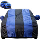 Autofact Celerio New Model Car Cover - EasyShield - Car Body Cover for Maruti Celerio New Model - With Mirror Pockets, Triple Stitched, Bottom Fully Elastic, Adjustable Belt and Buckle (Royal Blue Stripes)