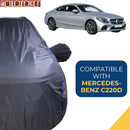 Autofact C220d Car Cover - CoreProtect - Water Resistant Car Body Cover for Mercedes -Benz C220d (Grey 210D)