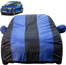 Autofact Ignis Car Cover - EasyShield - Car Body Cover for Maruti Ignis  - With Mirror & Antenna Pockets, Triple Stitched, Bottom Fully Elastic, Adjustable Belt and Buckle (Royal Blue Stripes)
