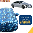 Autofact C220d Car Cover - TearTough - Dog Proof / Waterproof Car Body Cover for Mercedes -Benz C220d (Airforce Blue 4x4)