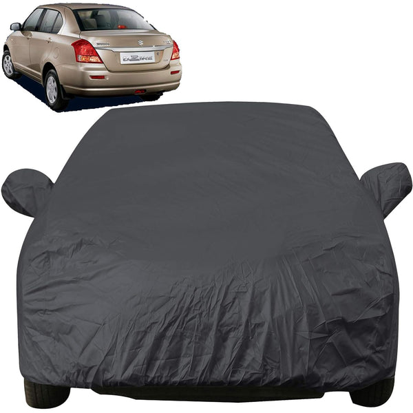 Autofact Swift Dzire Old Model Car Cover - EasyShield - Car Body Cover for Maruti Swift Dzire Old Model - With Mirror Pockets, Triple Stitched, Bottom Fully Elastic, Adjustable Belt and Buckle (Grey 190T)