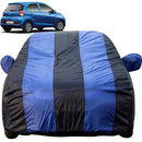 Autofact New Santro Car Cover - EasyShield - Car Body Cover for Hyundai New Santro - With Mirror Pockets, Triple Stitched, Bottom Fully Elastic, Adjustable Belt and Buckle (Royal Blue Stripes)