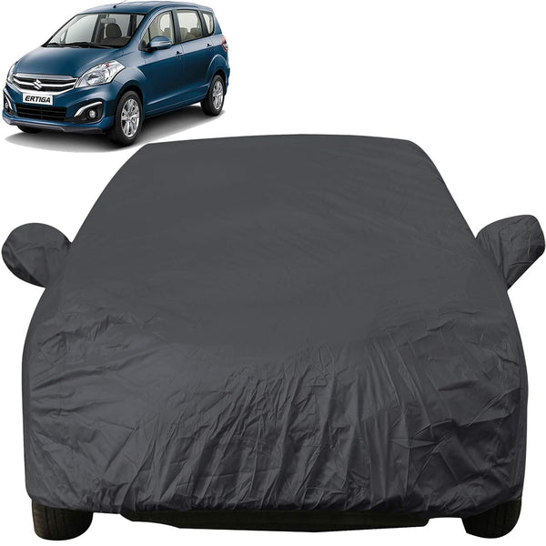 Autofact Ertiga Car Cover - EasyShield - Car Body Cover for Maruti Ertiga - With Mirror Pockets, Triple Stitched, Bottom Fully Elastic, Adjustable Belt and Buckle (Grey 190T)
