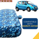 Autofact Astar Car Cover - TearTough - Dog Proof / Waterproof Car Body Cover for Maruti Astar - With Mirror Pockets, Triple Stitched, Bottom Fully Elastic, Adjustable Belt and Buckle (Airforce Blue 4x4)