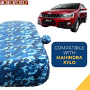 Autofact Xylo Car Cover - TearTough - Dog Proof / Waterproof Car Body Cover for Mahindra Xylo - With Mirror Pockets, Triple Stitched, Bottom Fully Elastic, Adjustable Belt and Buckle (Airforce Blue 4x4)