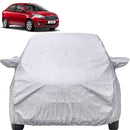 Autofact Figo Aspire Car Cover - FlexGuard - Waterproof Car Body Cover for Ford Figo Aspire - With Mirror Pockets, Triple Stitched, Bottom Fully Elastic, Adjustable Belt and Buckle (Silver)