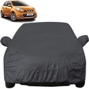 Autofact Micra Car Cover - EasyShield - Car Body Cover for Nissan Micra - With Mirror Pockets, Triple Stitched, Bottom Fully Elastic, Adjustable Belt and Buckle (Grey 190T)
