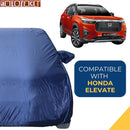 Autofact Elevate Car Cover - CoreProtect - Water Resistant Car Body Cover for Honda Elevate - With Mirror Pockets, Triple Stitched, Bottom Fully Elastic, Adjustable Belt and Buckle (Navy 210D)
