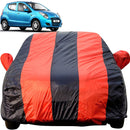 Autofact Astar Car Cover - EasyShield - Car Body Cover for Maruti Astar - With Mirror Pockets, Triple Stitched, Bottom Fully Elastic, Adjustable Belt and Buckle (Red Blue Stripes)