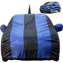 Autofact Ecosport Car Cover - EasyShield - Car Body Cover for Ford Ecosport - With Mirror Pockets, Triple Stitched, Bottom Fully Elastic, Adjustable Belt and Buckle (Royal Blue Stripes)