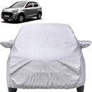 Autofact Alto K10 New Model Car Cover - FlexGuard - Waterproof Car Body Cover for Maruti Alto K10 New Model - With Mirror Pockets, Triple Stitched, Bottom Fully Elastic, Adjustable Belt and Buckle (Silver)
