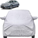 Autofact Accord Car Cover - FlexGuard - Waterproof Car Body Cover for Honda Accord - With Mirror Pockets, Triple Stitched, Bottom Fully Elastic, Adjustable Belt and Buckle (Silver)