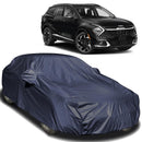 Autofact Sportage Car Cover - EasyShield - Car Body Cover for Kia Sportage - With Mirror Pockets, Triple Stitched, Bottom Fully Elastic, Adjustable Belt and Buckle (Navy 190T)