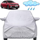 Autofact Virtus Car Cover - FlexGuard - Waterproof Car Body Cover for Volkswagen Virtus - With Mirror Pockets, Triple Stitched, Bottom Fully Elastic, Adjustable Belt and Buckle (Silver)