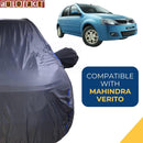 Autofact Verito Car Cover - CoreProtect - Water Resistant Car Body Cover for Mahindra Verito - With Mirror Pockets, Triple Stitched, Bottom Fully Elastic, Adjustable Belt and Buckle (Grey 210D)