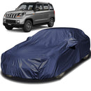 Autofact TUV 300 Car Cover - EasyShield - Car Body Cover for Mahindra TUV 300 - With Mirror Pockets, Triple Stitched, Bottom Fully Elastic, Adjustable Belt and Buckle (Navy 190T)