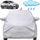 Autofact Xcent Car Cover - FlexGuard - Waterproof Car Body Cover for Hyundai Xcent - With Mirror & Antenna Pockets, Triple Stitched, Bottom Fully Elastic, Adjustable Belt and Buckle (Silver)