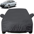 Autofact Yaris Car Cover - EasyShield - Car Body Cover for Toyota Yaris - With Mirror Pockets, Triple Stitched, Bottom Fully Elastic, Adjustable Belt and Buckle (Grey 190T)