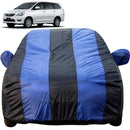 Autofact Innova Old Model Car Cover - EasyShield - Car Body Cover for Toyota Innova Old Model - With Mirror Pockets, Triple Stitched, Bottom Fully Elastic, Adjustable Belt and Buckle (Royal Blue Stripes)