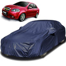 Autofact Aveo Car Cover - EasyShield - Car Body Cover for Chevrolet Aveo - With Mirror Pockets, Triple Stitched, Bottom Fully Elastic, Adjustable Belt and Buckle (Navy 190T)