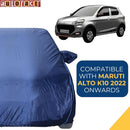 Autofact Alto K10 New Model Car Cover - CoreProtect - Water Resistant Car Body Cover for Maruti Alto K10 New Model - With Mirror Pockets, Triple Stitched, Bottom Fully Elastic, Adjustable Belt and Buckle (Navy 210D)