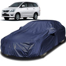 Autofact Innova Old Model Car Cover - EasyShield - Car Body Cover for Toyota Innova Old Model - With Mirror Pockets, Triple Stitched, Bottom Fully Elastic, Adjustable Belt and Buckle (Navy 190T)