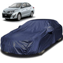 Autofact Yaris Car Cover - EasyShield - Car Body Cover for Toyota Yaris - With Mirror Pockets, Triple Stitched, Bottom Fully Elastic, Adjustable Belt and Buckle (Navy 190T)