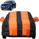 Autofact Hexa Car Cover - EasyShield - Car Body Cover for Tata Hexa - With Mirror Pockets, Triple Stitched, Bottom Fully Elastic, Adjustable Belt and Buckle (Orange Blue Stripes)