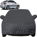 Autofact NexGen Verna Car Cover - EasyShield - Car Body Cover for Hyundai NexGen Verna - With Mirror Pockets, Triple Stitched, Bottom Fully Elastic, Adjustable Belt and Buckle (Grey 190T)