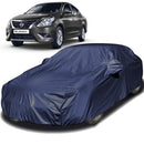Autofact Sunny Car Cover - EasyShield - Car Body Cover for Nissan Sunny - With Mirror Pockets, Triple Stitched, Bottom Fully Elastic, Adjustable Belt and Buckle (Navy 190T)