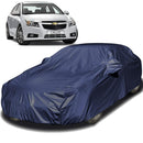 Autofact Cruze Car Cover - EasyShield - Car Body Cover for Chevrolet Cruze - With Mirror Pockets, Triple Stitched, Bottom Fully Elastic, Adjustable Belt and Buckle (Navy 190T)