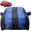 Autofact Getz Car Cover - EasyShield - Car Body Cover for Hyundai Getz - With Mirror Pockets, Triple Stitched, Bottom Fully Elastic, Adjustable Belt and Buckle (Royal Blue Stripes)