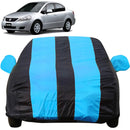 Autofact SX4 Car Cover - EasyShield - Car Body Cover for Maruti SX4 - With Mirror Pockets, Triple Stitched, Bottom Fully Elastic, Adjustable Belt and Buckle (Teak Blue Stripes)