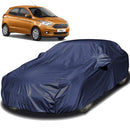 Autofact Figo Car Cover - EasyShield - Car Body Cover for Ford Figo - With Mirror Pockets, Triple Stitched, Bottom Fully Elastic, Adjustable Belt and Buckle (Navy 190T)