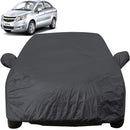 Autofact Sail Car Cover - EasyShield - Car Body Cover for Chevrolet Sail - With Mirror Pockets, Triple Stitched, Bottom Fully Elastic, Adjustable Belt and Buckle (Grey 190T)