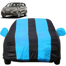 Autofact Rumion Car Cover - EasyShield - Car Body Cover for Toyota Rumion - With Mirror Pockets, Triple Stitched, Bottom Fully Elastic, Adjustable Belt and Buckle (Teak Blue Stripes)
