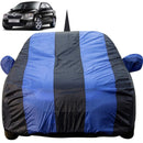 Autofact Rapid Car Cover - EasyShield - Car Body Cover for Skoda Rapid - With Mirror Pockets, Triple Stitched, Bottom Fully Elastic, Adjustable Belt and Buckle (Royal Blue Stripes)