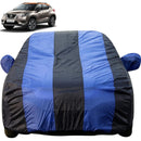 Autofact Kicks Car Cover - EasyShield - Car Body Cover for Nissan Kicks - With Mirror Pockets, Triple Stitched, Bottom Fully Elastic, Adjustable Belt and Buckle (Royal Blue Stripes)