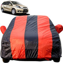 Autofact Mobilio Car Cover - EasyShield - Car Body Cover for Honda Mobilio - With Mirror Pockets, Triple Stitched, Bottom Fully Elastic, Adjustable Belt and Buckle (Red Blue Stripes)