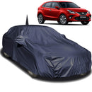 Autofact Glanza Car Cover - EasyShield - Car Body Cover for Toyota Glanza - With Mirror Pockets, Triple Stitched, Bottom Fully Elastic, Adjustable Belt and Buckle (Navy 190T)